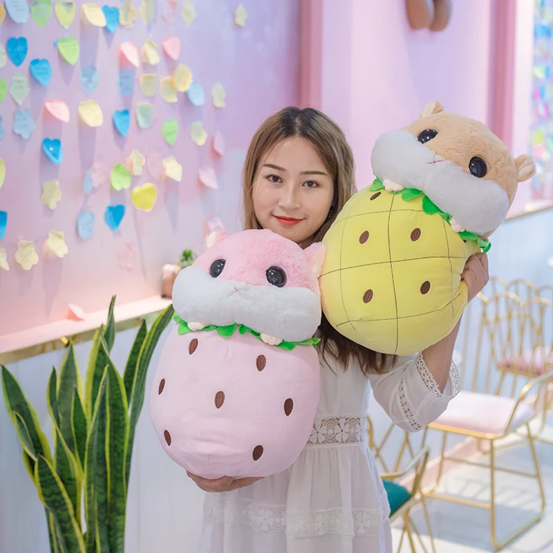 1 шт. 30/45 см Kawaii хомяк плюшевые игрушки куклы мультфильм животных хомяк обратиться к фруктов куклы творческий Новое поступление на год подарок для детей