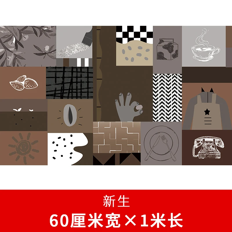 

Waterproof Wall Tile Stickers Kitchen Oil-proof Wall Self-adhesive Foil for Cabinets Pegatina Aceite Cocina Kitchen Tools BD50KT