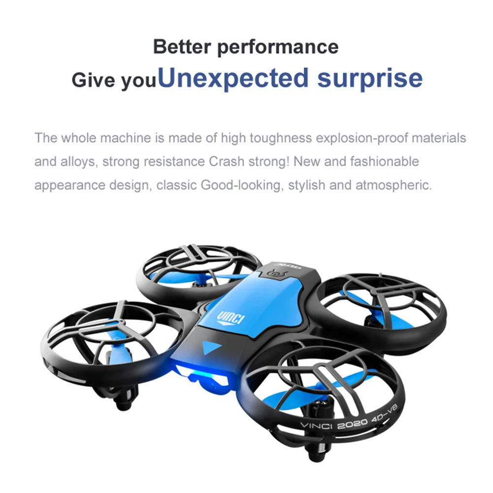 

New V8 Mini Drone HD Camera WiFi FPV Air Pressure Height Altitude Hold Black Quadcopter RC Drone Toy And Nice Gift For kids