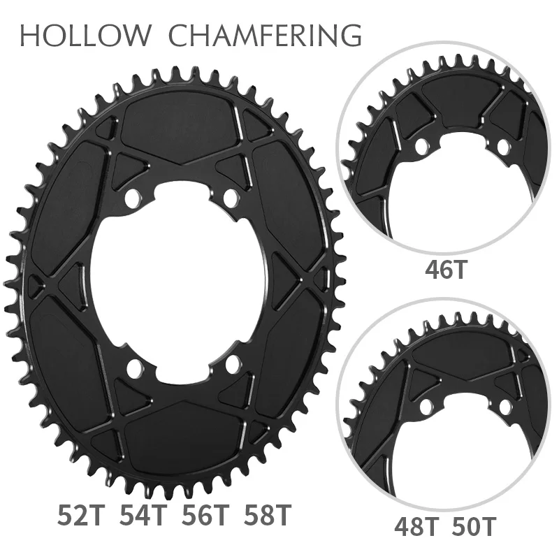 PASS QUEST R9100 OVAL Road Bike Chain Crankshaft Closed disk 110BCD 58T Narrow Wide Chainring For R7000/R8000/DA9100