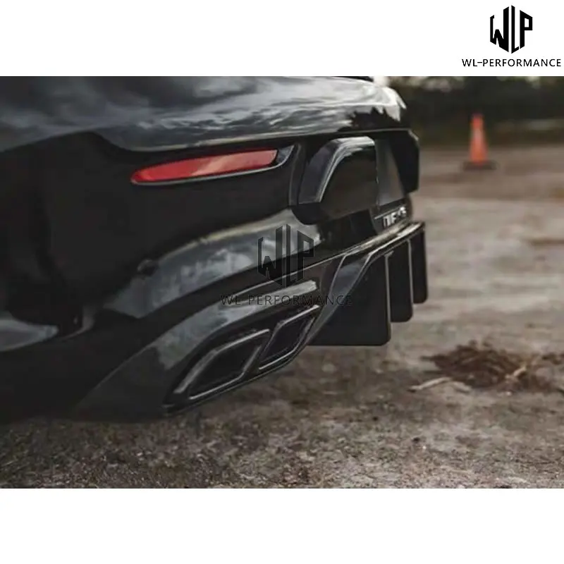W205 купе C300 C63 AMG Высокое качество углеродного волокна диффузор губа на задний
