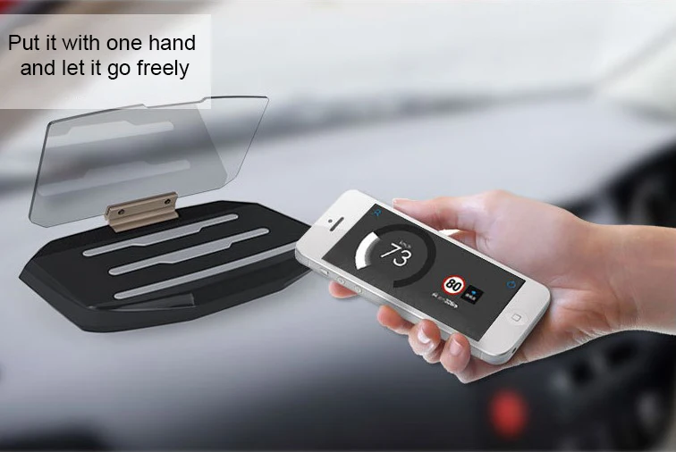 

HUD Head Up Display Car HUD Navigation Mobile Phone Projector GPS Navigation Projector Phone Holder for Samsung Huawei