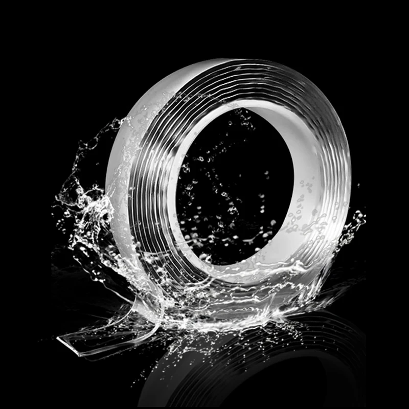 Лента наноклейкая прозрачная двухсторонняя 5 м не оставляет следов |