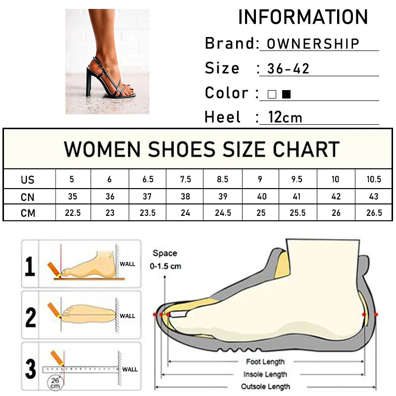 

Women Buckle Sandals Ladies Super High Heels Big Size 42 Woman Ankle Wrap Solid Square Heels 2021 Female Summer Party Shoes