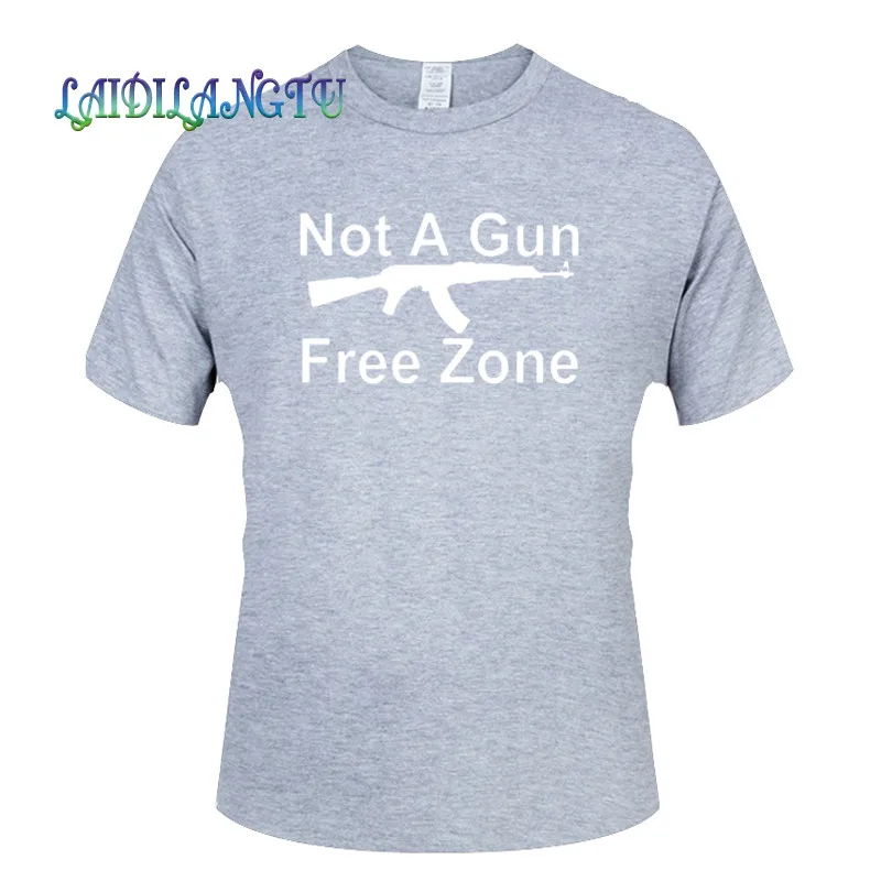 Новинка футболки с круглым вырезом и надписью Not A Gun Free Zone Ak 47 Вторая разработка