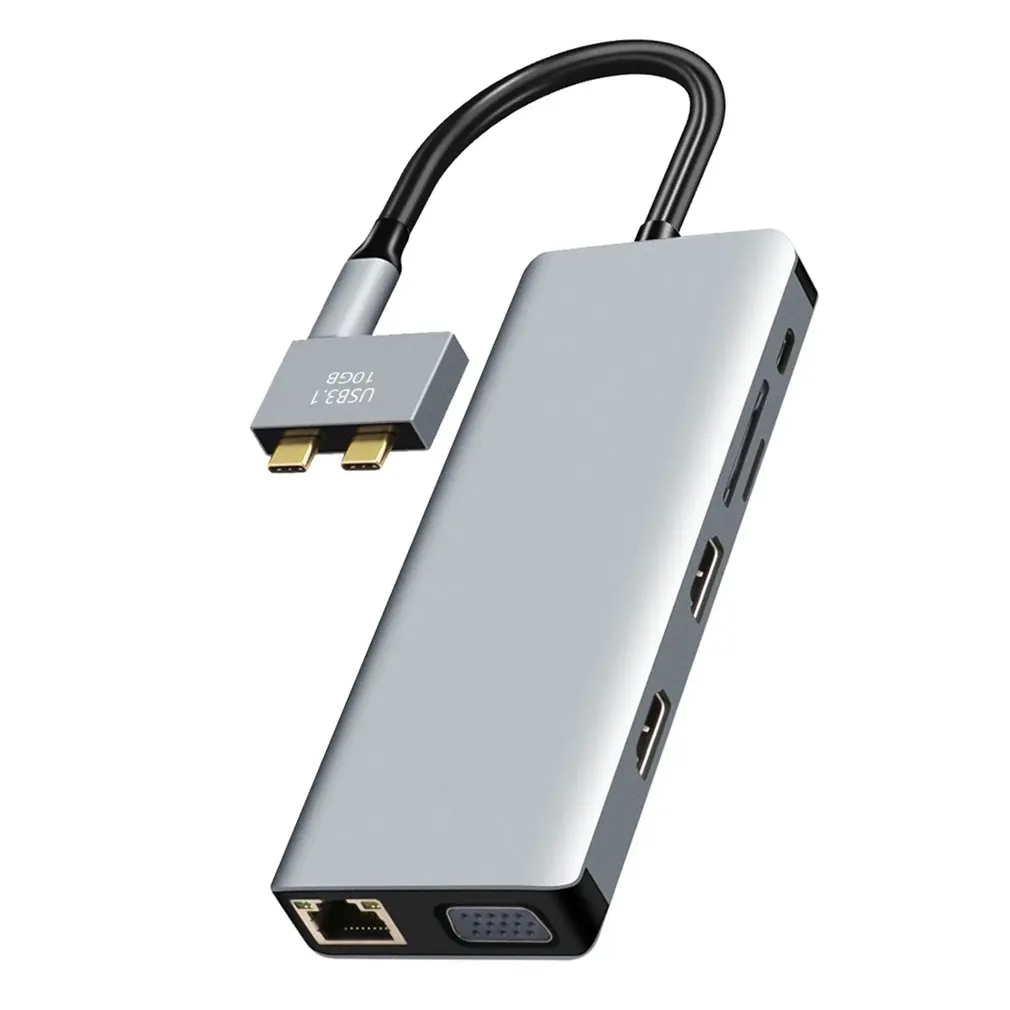 

Док-станция для ноутбука с портом Type-c на два порта HDMI