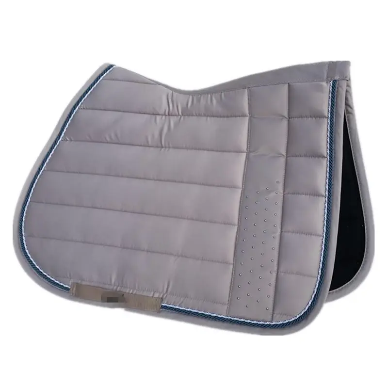 light grey FULL Пони Седло Колодки Розовый Красный прыжки седло колодки Высокое качество амортизация Выездка Подушка с блестками седло Подушка - Цвет: light grey FULL