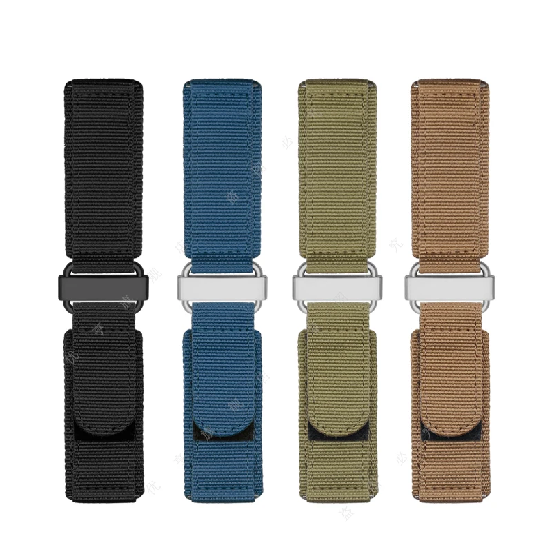 For Seiko Diesel NATO strap Black blue army green nylon watchband 22mm 24mm with Hook-and-loop buckle canvas bracelet
