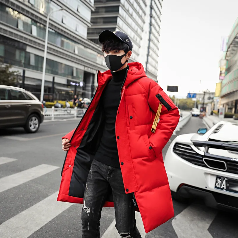 Длинные парки зимняя куртка мужская 2019 новая теплая ветрозащитная Повседневная