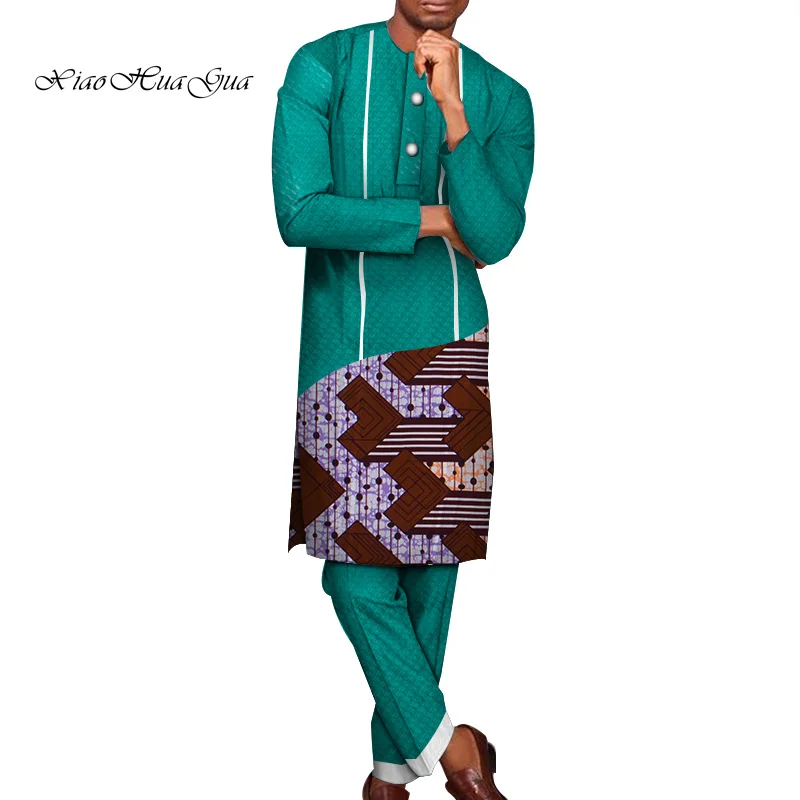 Традиционная африканская одежда для мужчин в африканском стиле комплект из