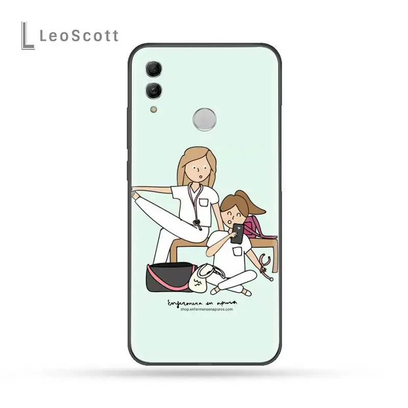 

Spain Cartoon Medicine Doctor Nurse fashion Phone Case For Huawei Honor 7C 7A 8X 8A 9 10 10i Lite 20 NOVA 3i 3e