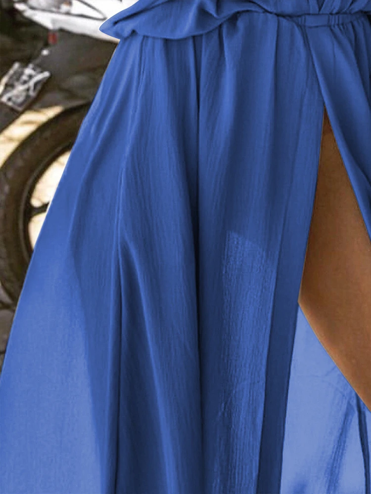 

Deep V Neck Beach Dress Tunic Long Cover Up Beach Woman Split Fork Summer Beach Dress Bathing Suit Cover Ups Beach Wear