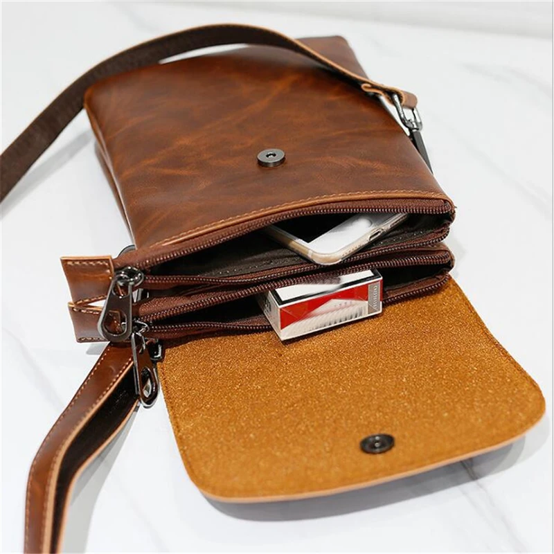 

Men's Bag Crossbody Casual Shoulder Bags High Quality Small Fresh Exquisite Bag 2021 New Fashion Simple Bags