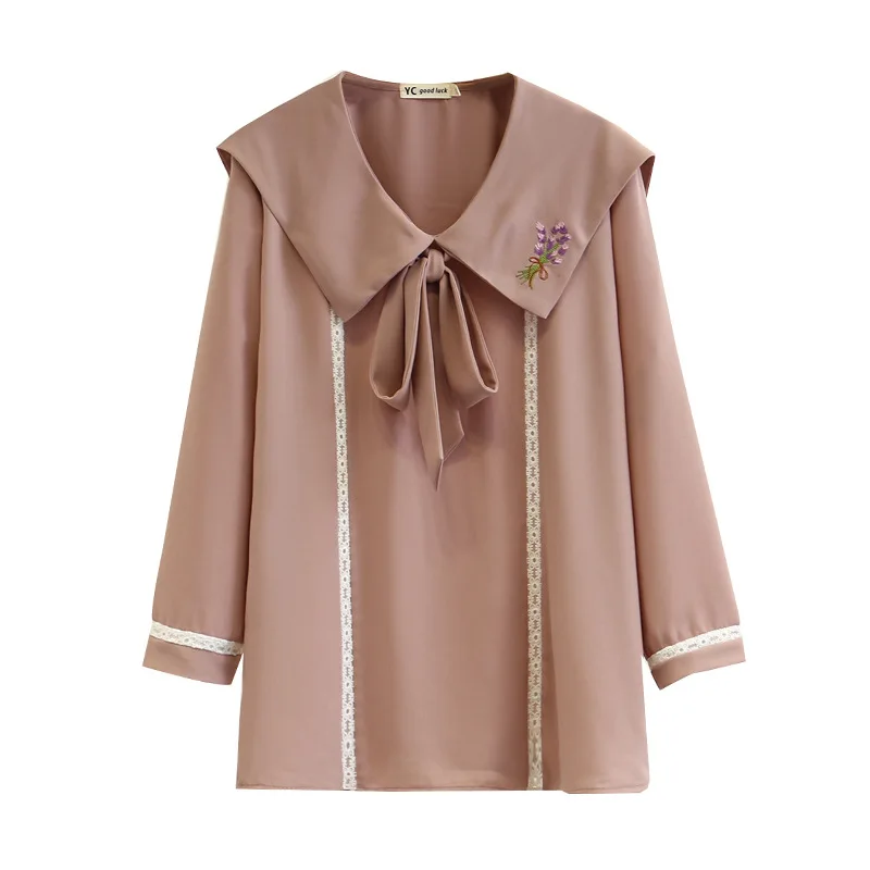 Весенняя женская рубашка большого размера блузка женские топы вышивка