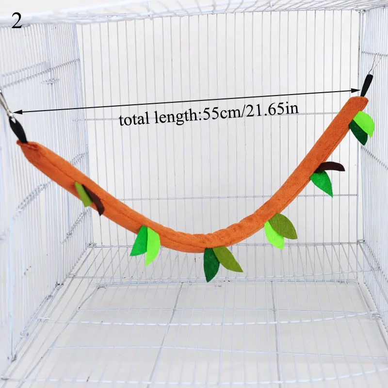 

1Pcs Plush/Metal Ropeway Nest Forest Drill Tube Soft Hamster Hammock Leaf Tunnel Toy House Keep Warm Cage Swing Hanging Pet Toy