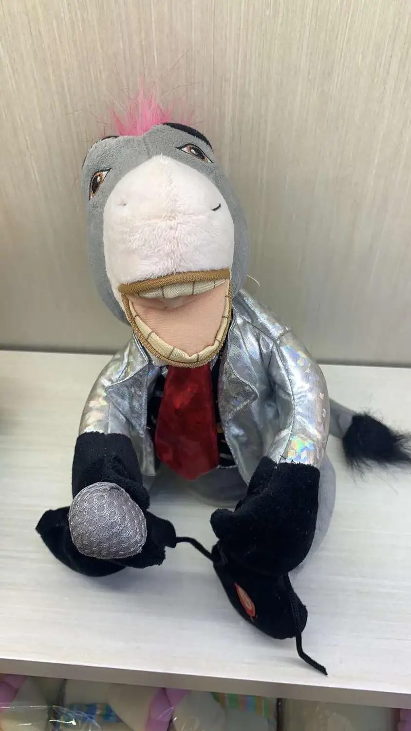 Электрическая игрушка плюшевая креативная кукла возьмите микрофон пойте