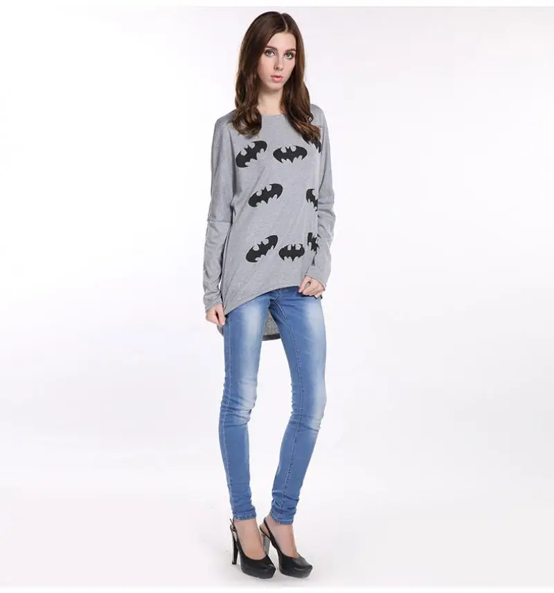

Women's Elegant T-Shirt Long Sleeve Super Solid Pullover Bottom Printing Mid-Length Round Neck Casual Loose Top