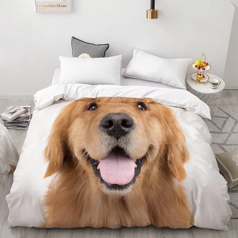 3D пододеяльник, одеяло/одеяло случае двойной/королева/король, постельные принадлежности на заказ/220x240/200x200, животное домашний питомец собака узор, Прямая поставка