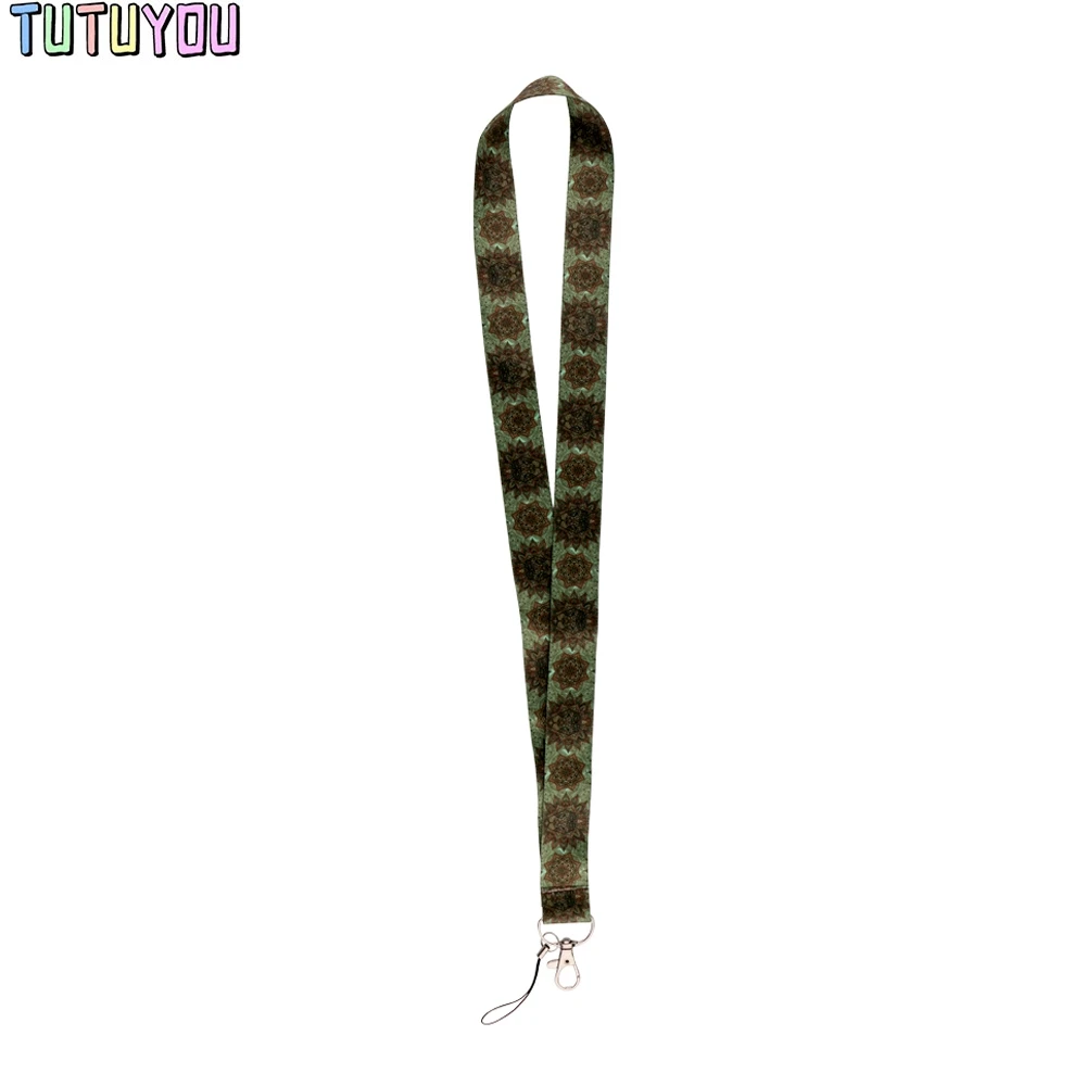 PC3085 Painting Art Flower Lion Key Chain Lanyard Neck Strap For Phone Keys ID Card Creative Lanyards Child Students Friends | Мобильные