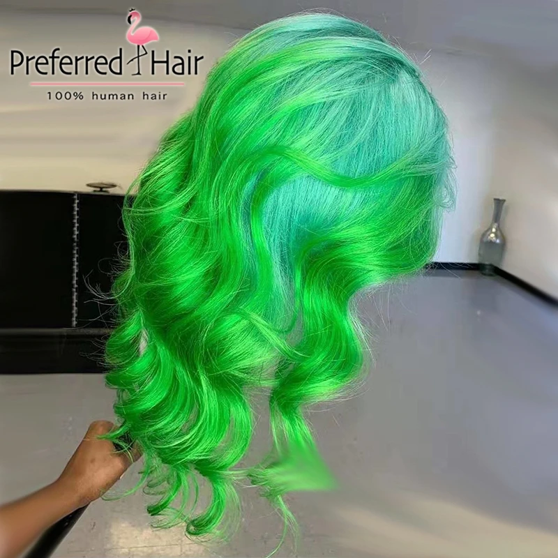 Предпочтительный 13х4 предварительно выщипанный волнистый парик фронта шнурка Remy