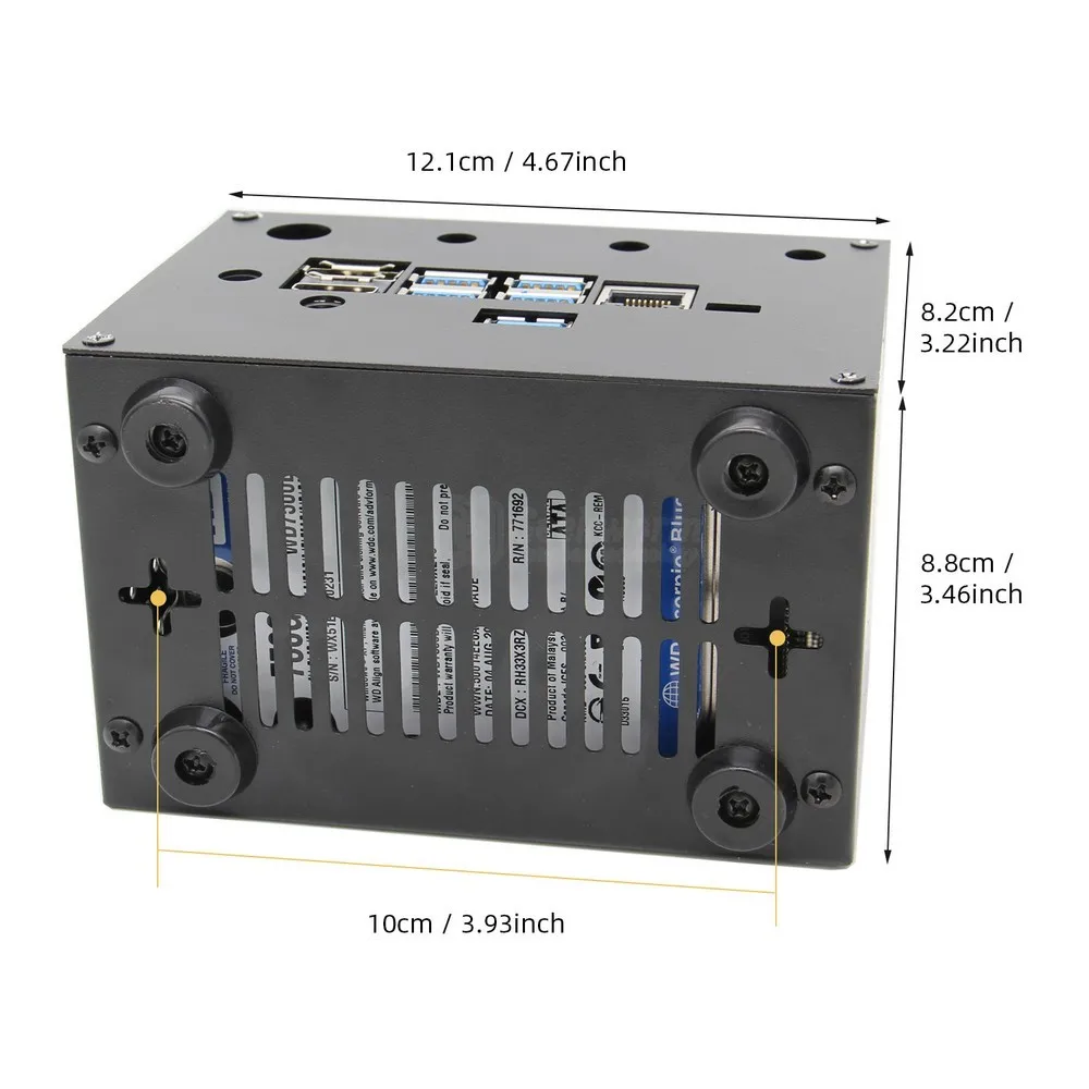 NVIDIA Jetson Nano T300 Metal Case for NVIDIA Jetson Nano Developer Kit and T300 2.5 inch SATA SSD/HDD Storage Shield