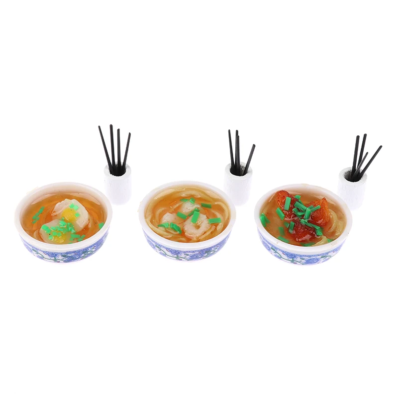 

1pc Radom Bowl Toys Decor Accessories Miniature Dollhouse Accessories Cuisine Rice Doll Kitchen Pretend Food Mini Food Ornament