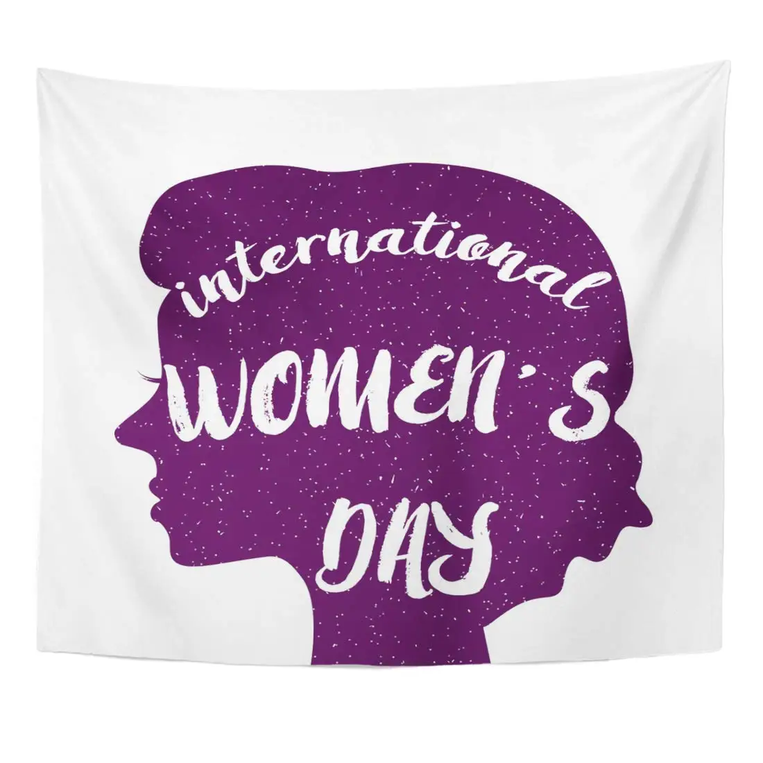 Женский международный дизайн Power Women's Day женский силуэт лица с текстом протест