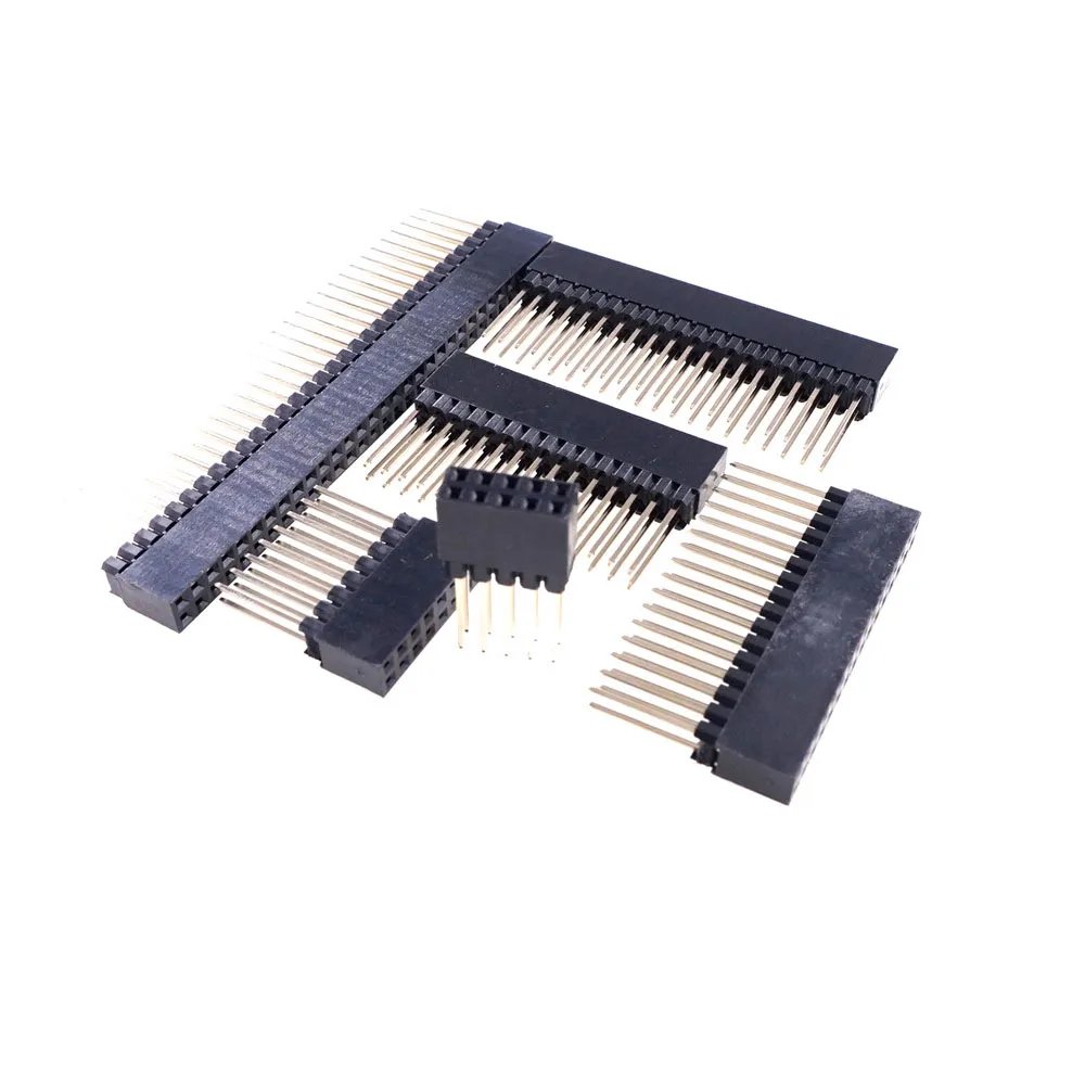 Штыревой разъем с внутренним разъемом 40 шт. 0 100 дюйма 2 54 мм шаг 2x8 2x10 2x12 2x16 2x20 2x32 16 20