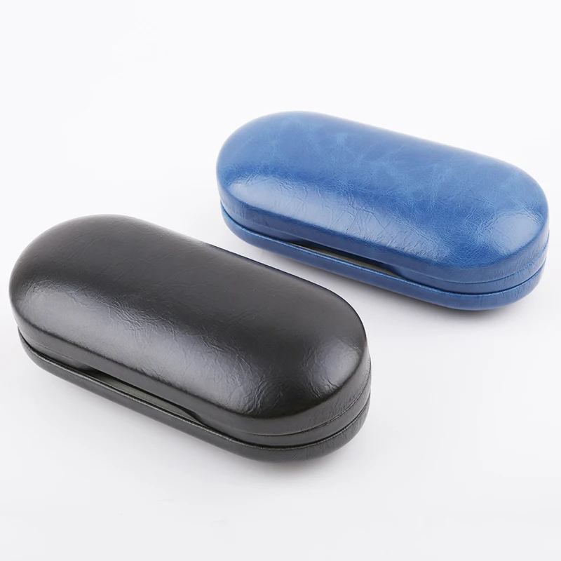 Кожаный Чехол для очков чтения двухслойный с зеркалом металлический чехол