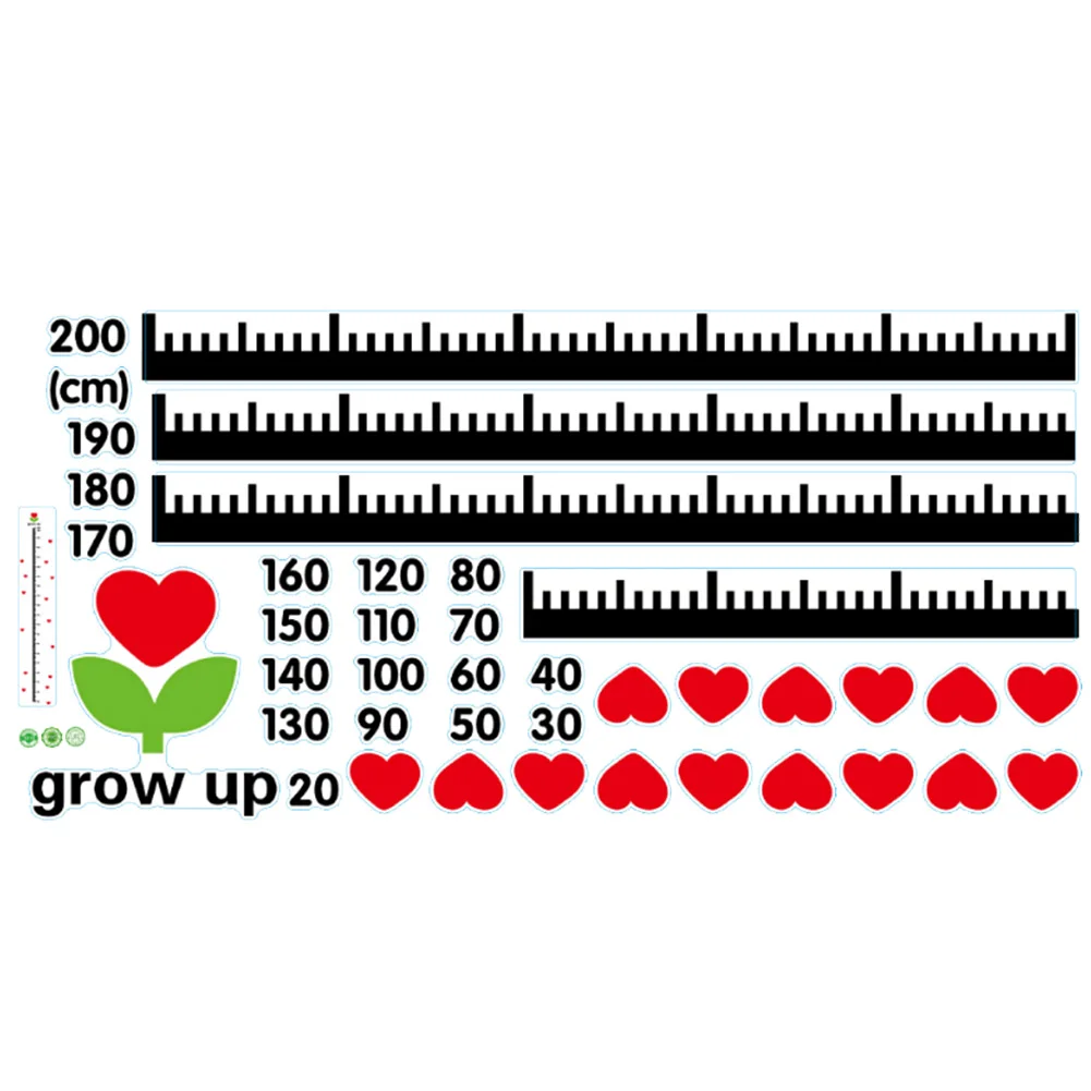Детская Наклейка на стену с измерителем роста запись мемориальный подарок