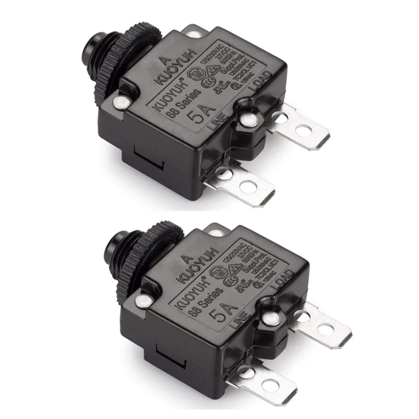 Мини автоматический выключатель KUOYUH 88 series 5A 6A 7A 8A 9A 10A 12A 15A 20A 25A 28A ручной сброс