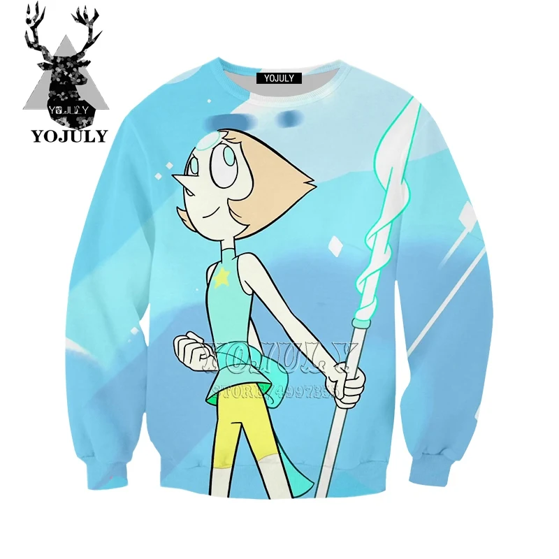 YOJULY Steven Universe styles/толстовка с 3D принтом Одежда для больших детей модные топы для девочек и подростков, детская одежда SW94