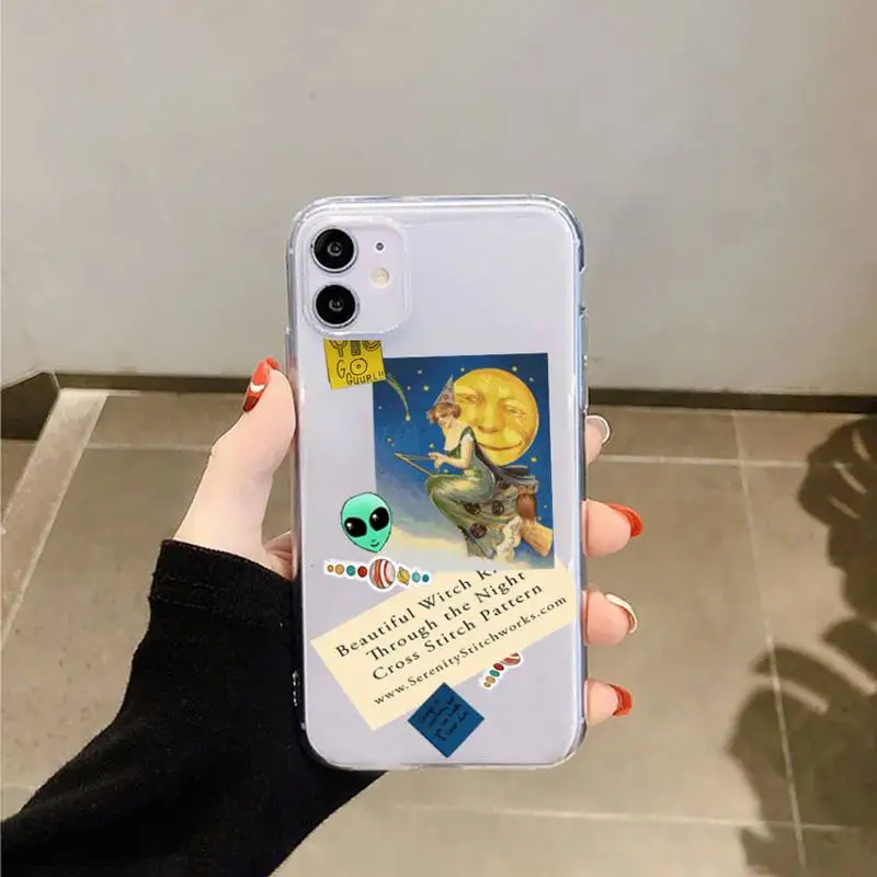 

painting Memo retro art aesthetics ins Phone Case Transparent soft For iphone 5s 5c se 6 6s 7 8 11 12 plus mini x xs xr pro max