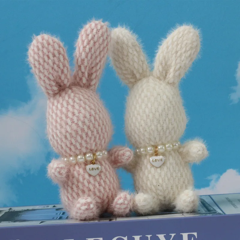 

lifelike new lovley rabbit bunny pendant good quality Exquisite decorate Soothing Doll christmase birthday couple wedding gift