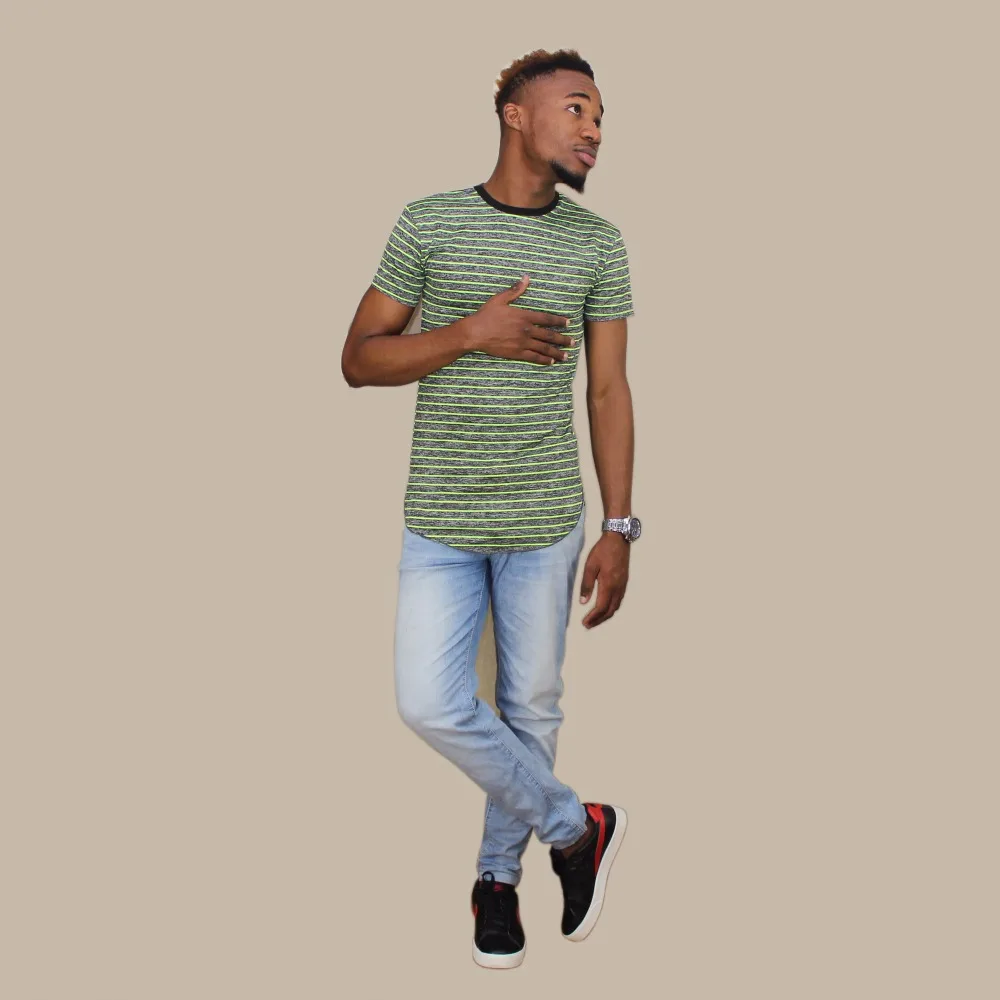 Дашики в стиле унисекс футболка полоску с О образным вырезом для девочек