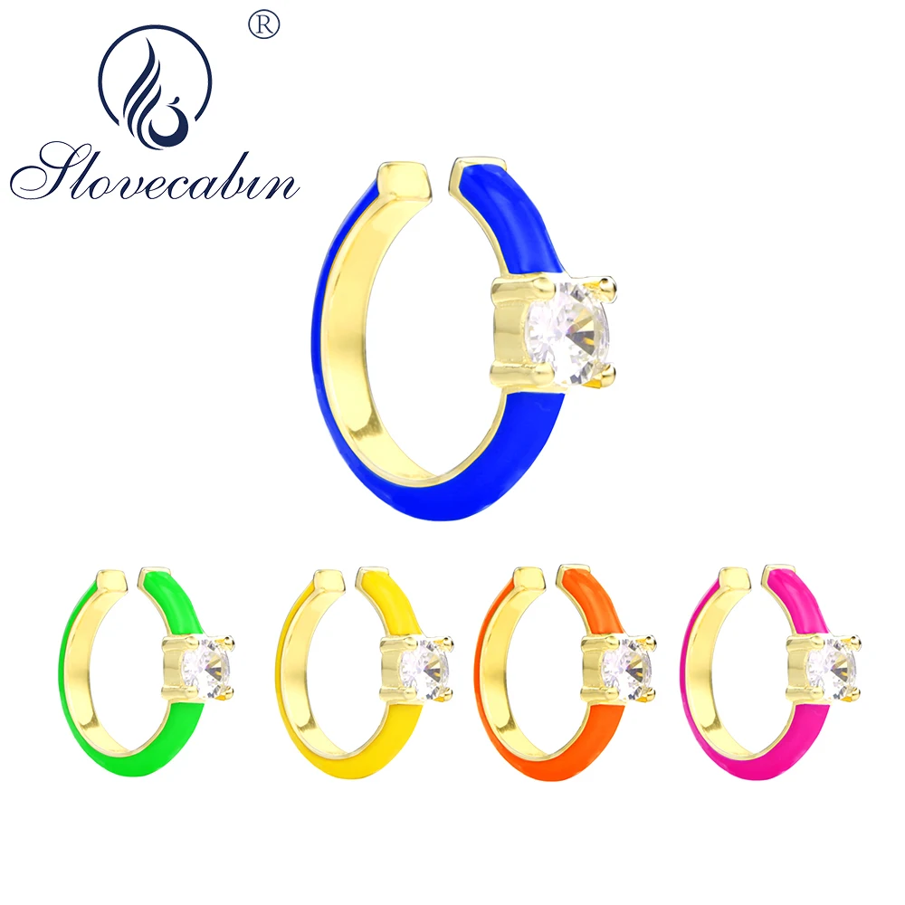 

В форме сердца Love геометрический 925 стерлингового серебра разноцветной эмалью нет серьги C формы простой для ушей, для женщин, хорошее ювели...