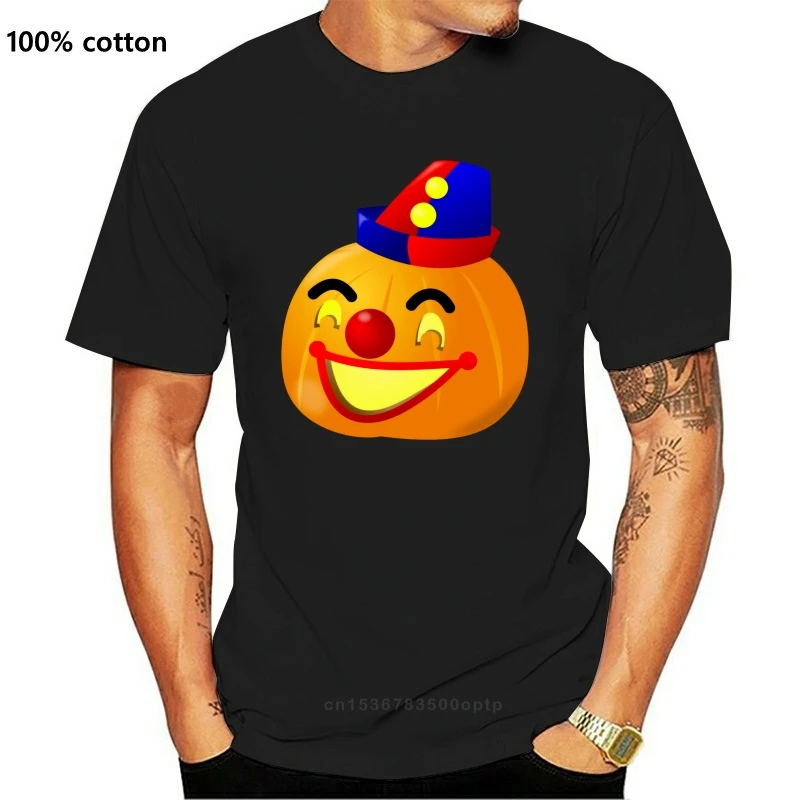 

New Evil Joker Smiley Pumpkin Fruit print casual mens o-neck Harajuku t shirts and fashion Men's Basic Short Sleeve T-Shirt