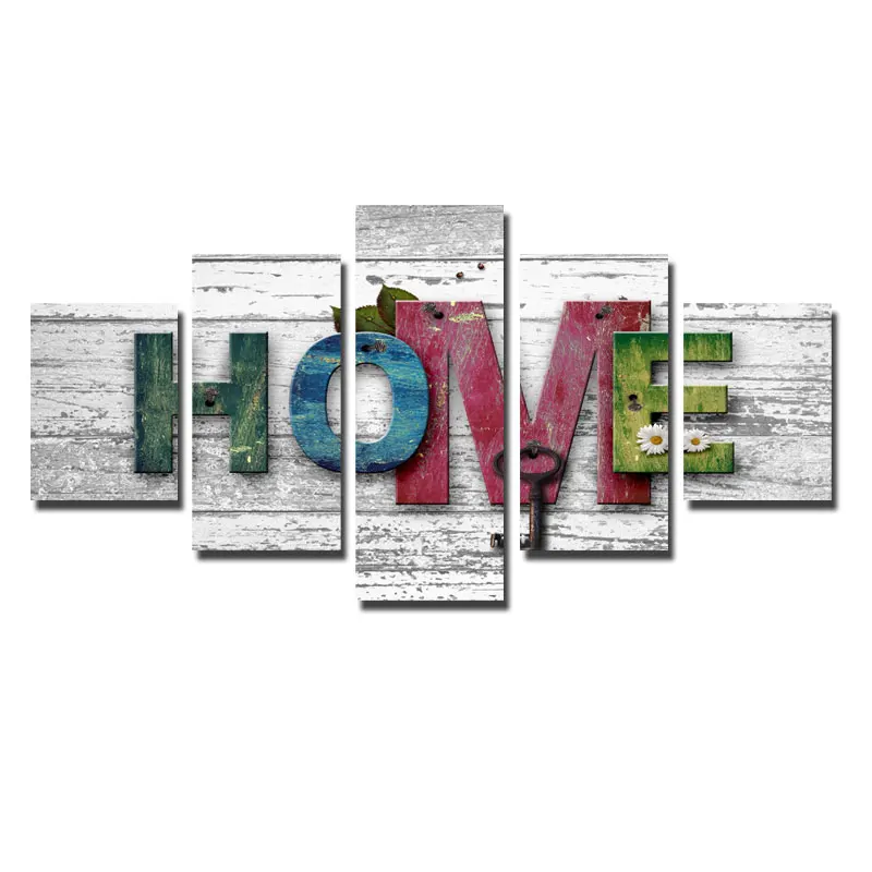 5 шт. с изображением букв холст для живописи Любовь домашняя настенная живопись