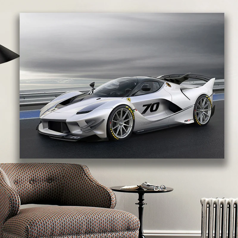 

Ferraris FXX K racing supercar poster wall art prints living room home decoration canvas
