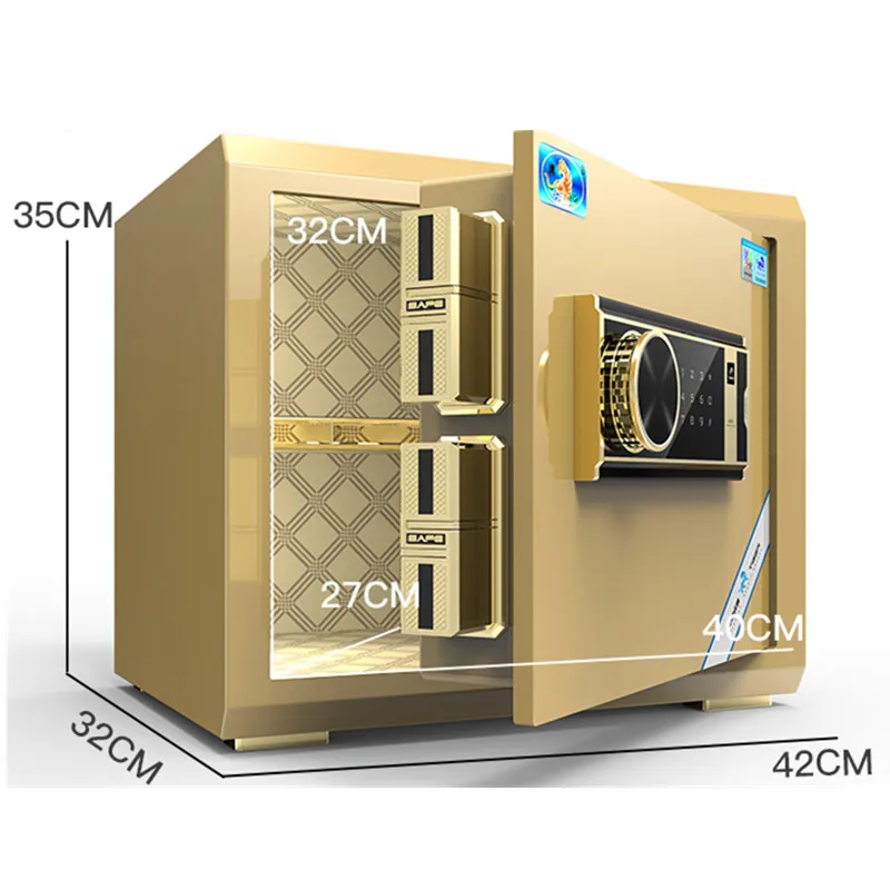

Safe Home Office Fingerprint Safe Steel Anti-theft Mini Invisible Jewelry Box Notebook Safe Deposit Box Cofre Electronic Safe