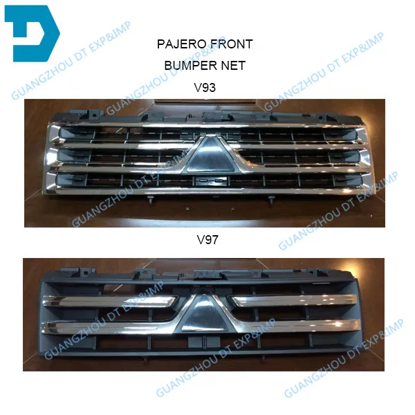 2007- хромированная решетка для pajero v97 7450A956 для montero v93 бампер чистая 7450A368 v95 v87 7450a514xa