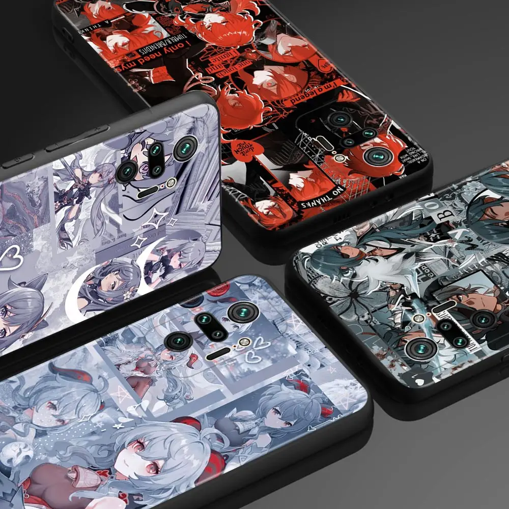 Phone case For Redmi Note 10 Pro Max 9 9s 9t 8t 7 11 8 2021 Cover Soft Funda for Redmi K40 9A 9C 9T Coque Genshin Impact Anime