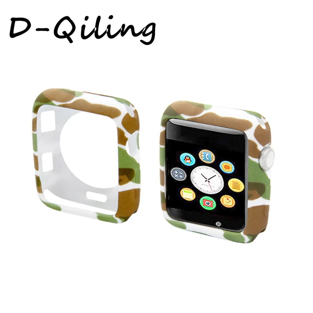 

Camouflage soft TPU watch case for apple watch 3 2 1 protector apple watch 42mm for iwatch 38mm Bumper Frame watches Accessories