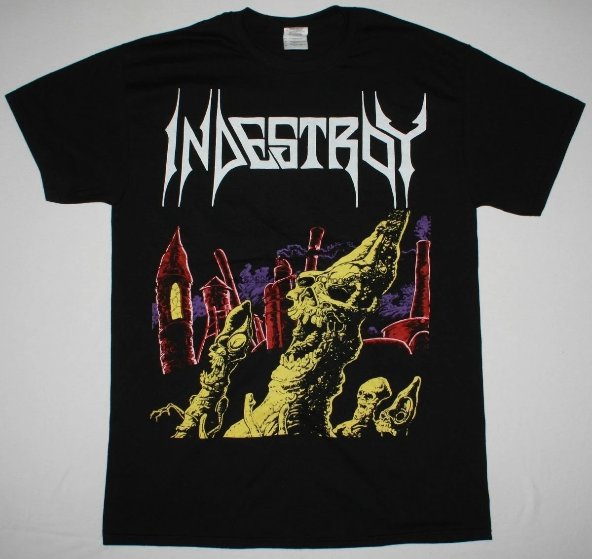 Новая Черная футболка с металлическим ангелом в войне inkill 1987 | Мужская одежда