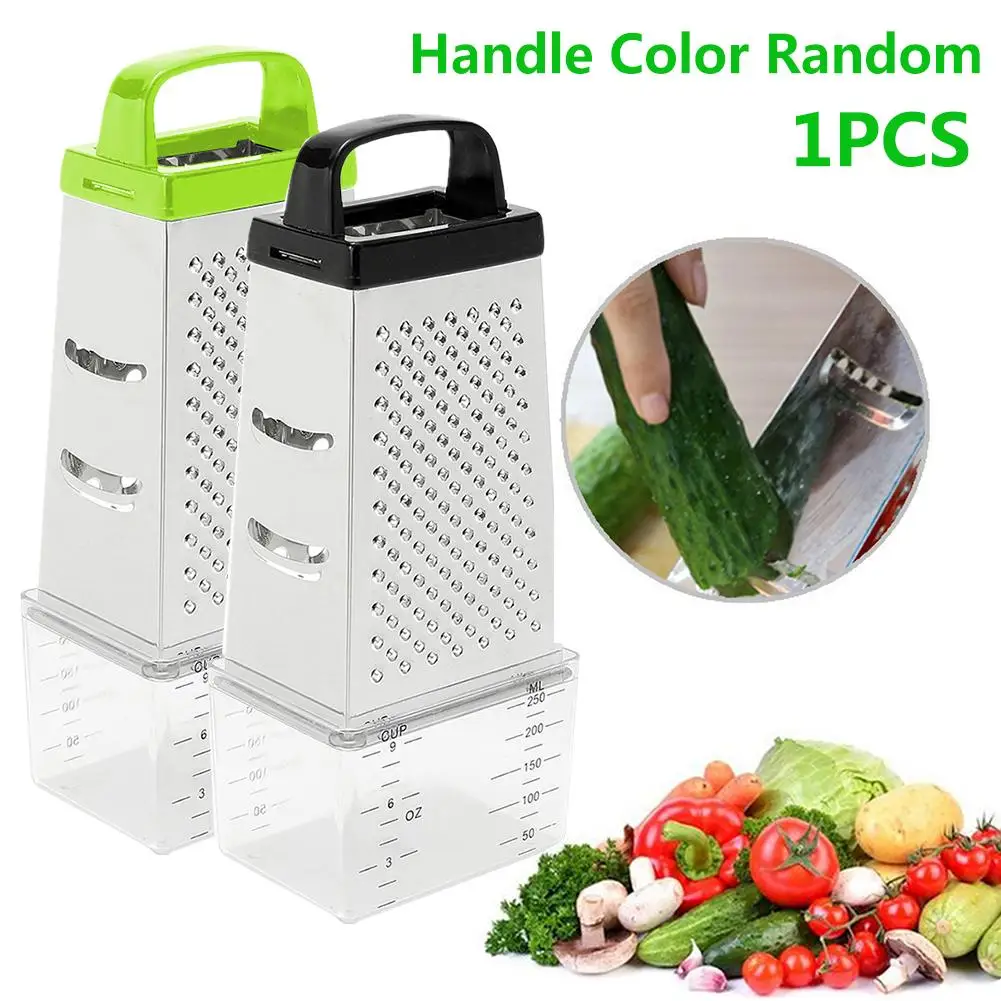 6 дюймов 4-стороннее Нержавеющая сталь Терка с мерная емкость ручной сыр овощи