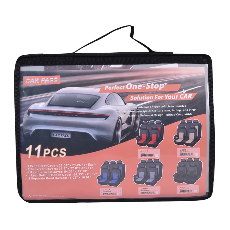 Car-pass Universal Car Seat Cover Luxury Leather Automotive Seat Covers For most car seats Waterproof car interior Protector