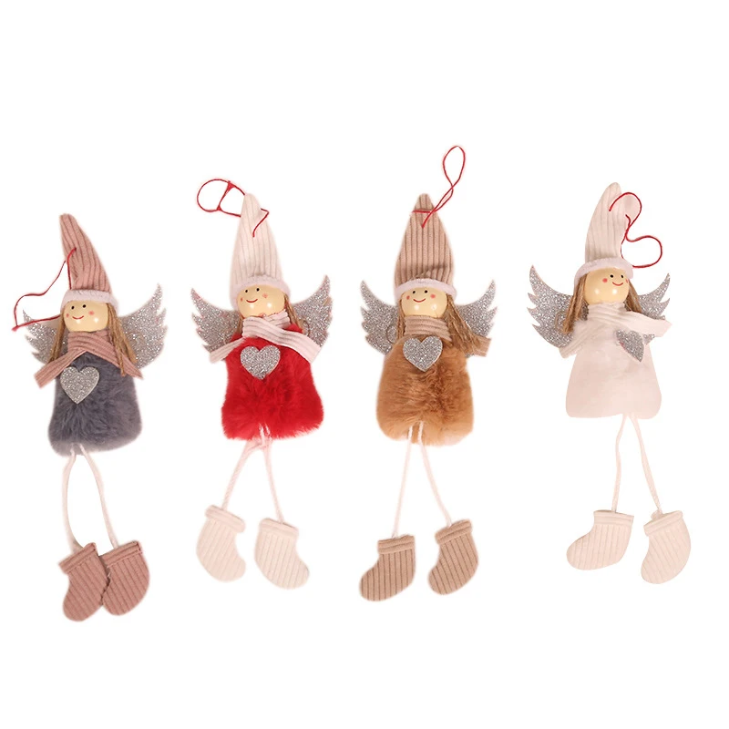 Cartoon Fluffy Christmas Love Angels Suspended Doll Toy Hotel Home Xmas New Year Decor Tree Pendants Drop Ornament | Дом и сад