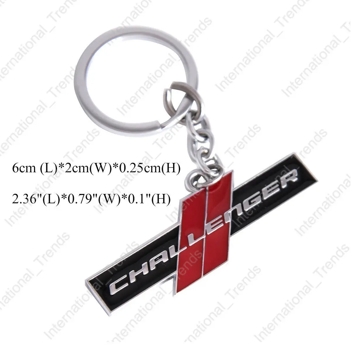 

3D Challenger Car Nameplate Emblem Keychain Key Chain Fob Ring for Challenger