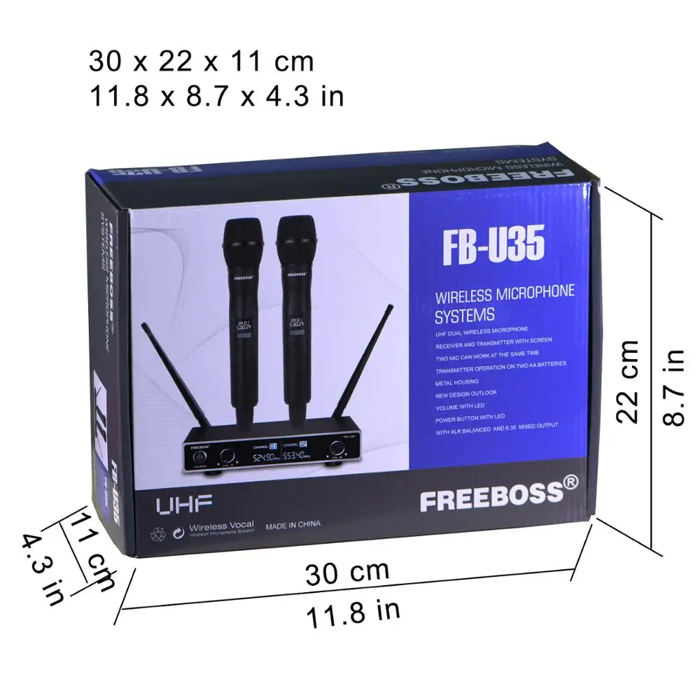 Freeboss FB U35 двухсторонняя UHF фиксированная частота караоке вечевечерние НКА