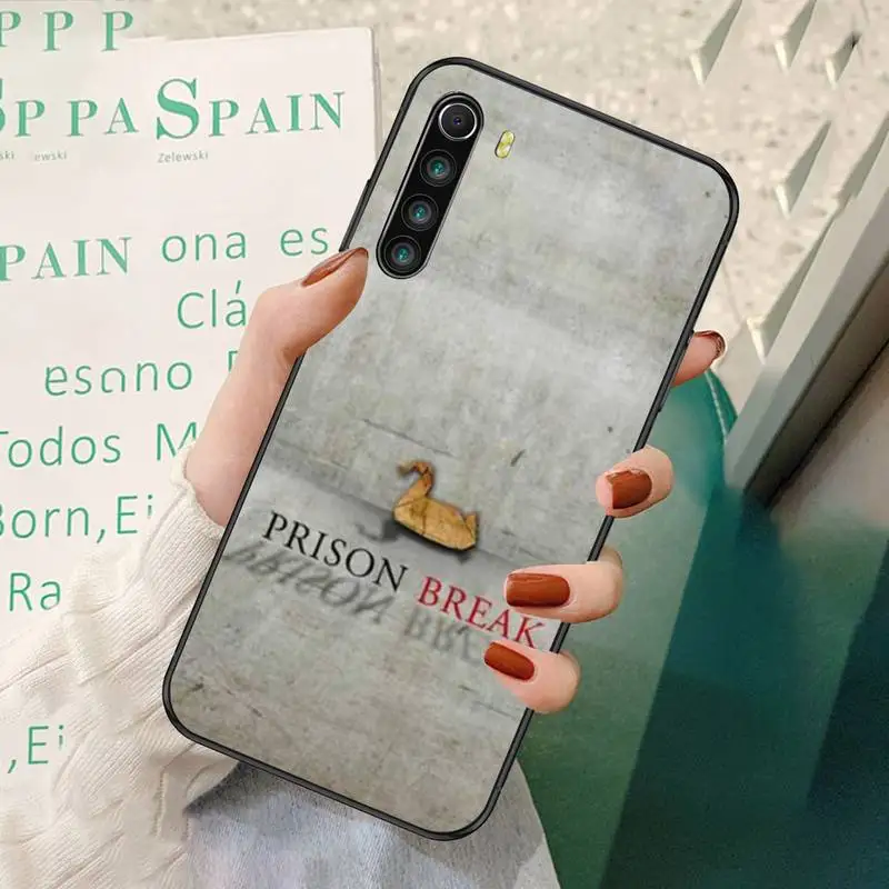 

ZFGHSHYQ Prison Break Black TPU Phone Case For Redmi 7 8 9 A K20 30 Pro Note 8 9 Pro 9s
